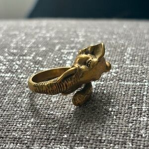 Vintage Bronze elephant head Ring